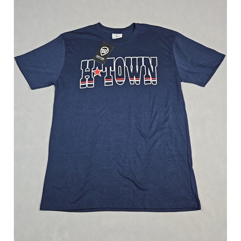 Where I'm From Womens‎ Blue Houston Texans H Town Graphic T Shirt Size Small NWT